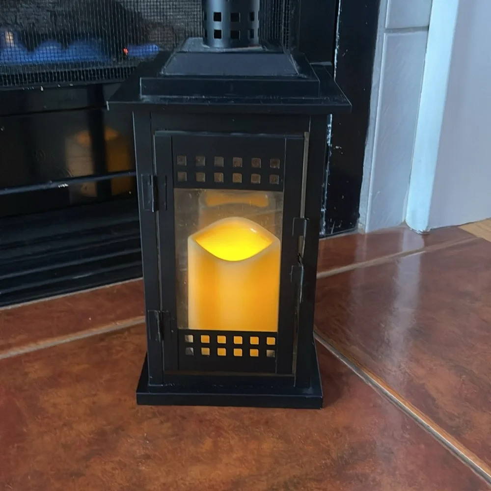 Black Lantern Candle Holder